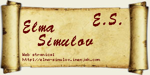Elma Simulov vizit kartica